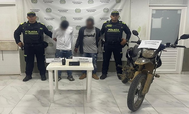 capturados en flagrancia dos hombres identificados con los alias “El Indio” y El Líder