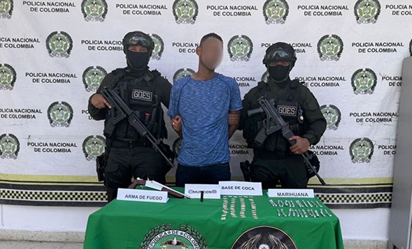 Capturan a hombre en Aguachica por tráfico de drogas y porte ilegal de armas