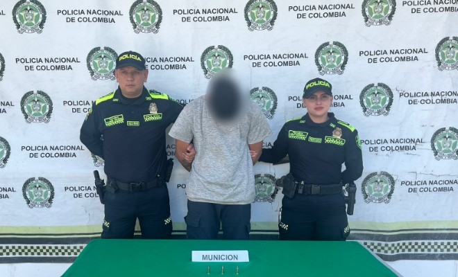 Capturan a joven de 20 años con munición