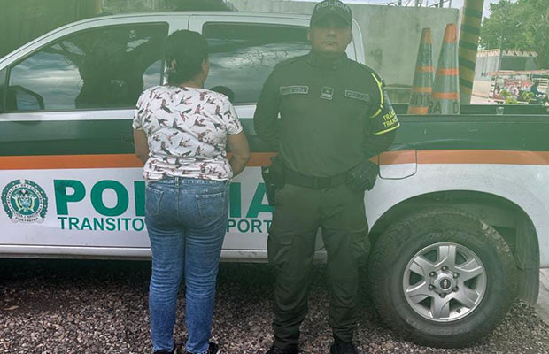 Capturada mujer por concierto para delinquir durante control policial en vías del Cesar