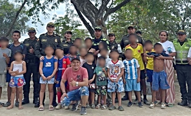 La jornada de ornato, siembra y olla comunitaria fortaleció los lazos entre la Policía, la Junta de Acción Comunal y la comunidad del sector.