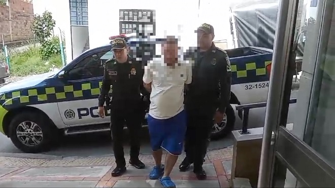 Conducción del capturado en Landázuri