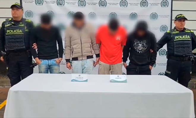 Cuatro capturados por hurto de cable en el municipio de Sibaté