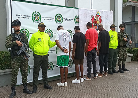 Cuatro personas capturadas quienes se dedicaban al hurto en la modalidad de atraco