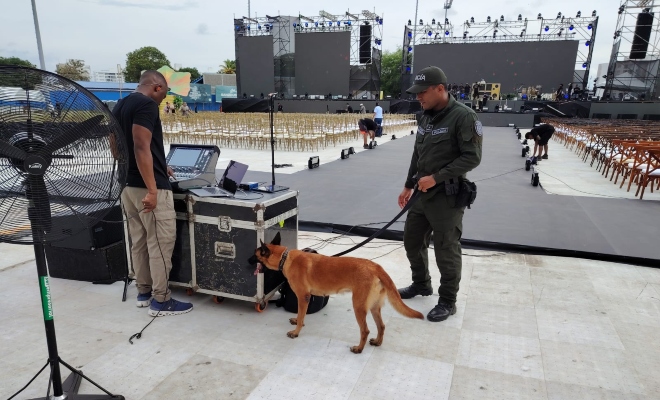 La Policía Metropolitana de Montería desplegó 300 uniformados para proteger a delegaciones y espectadores en la inauguración de los VII Juegos Deportivos Escolares Centroamericanos y del Caribe.