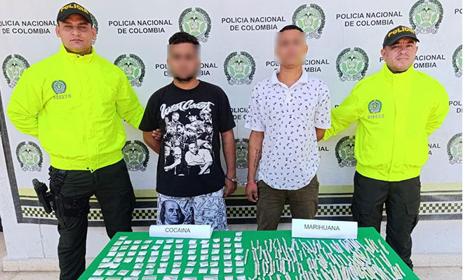 Dos sujetos fueron capturados con 241 gramos