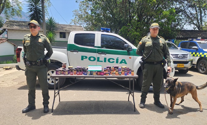 El olfato de los caninos nos permitio la incautacion de 11 gramos de marihuana