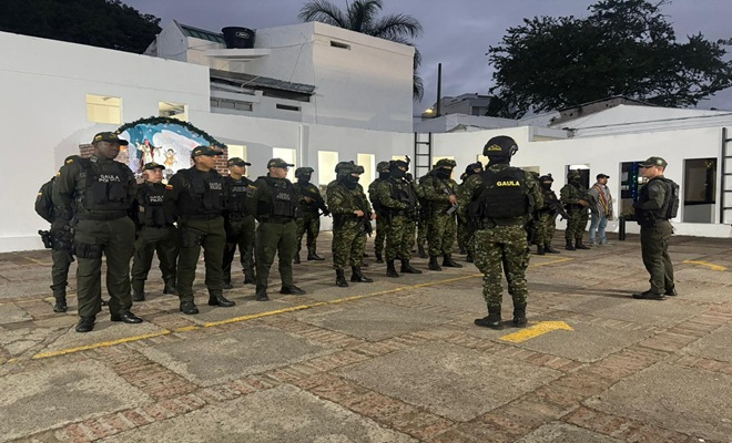 Unidades del Grupo del GAULA de la Policía Nacional y el Ejército Nacional