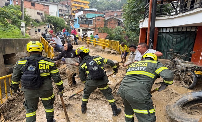 Ponalsar asisten a la comunidad del corregimiento Altavista tras emergencia por lluvia torrencial