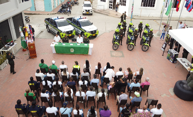Con seis motocicletas y dos camionetas se fortalece la seguridad en el municipio de Fundación