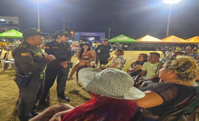 Uniformados fortalecieron la seguridad y promovieron el autocuidado durante una de las celebraciones más tradicionales de Montería.