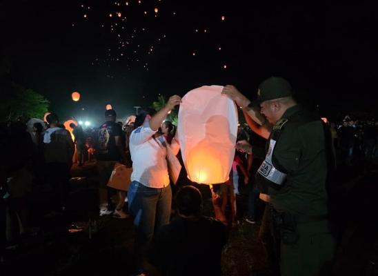Festival de faroles en Puerto Gaitán