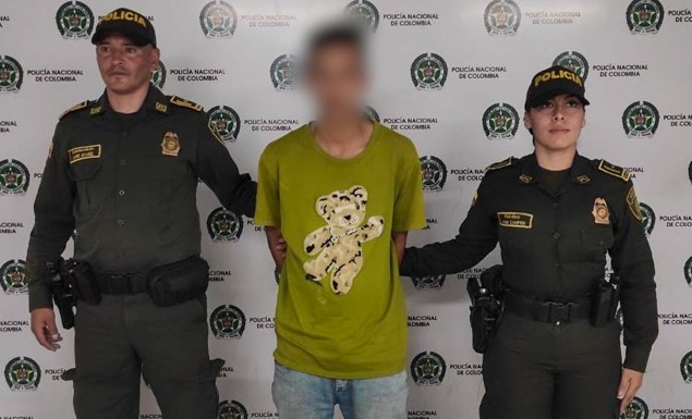 Persona de sexo masculino capturada por el delito de homicidio en la ciudad de Ibagué