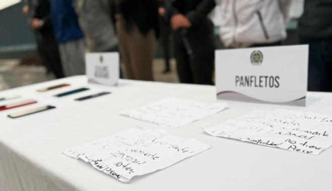 Las 15 personas capturadas fueron dejadas a disposición de las autoridades competentes. Un juez de la República.