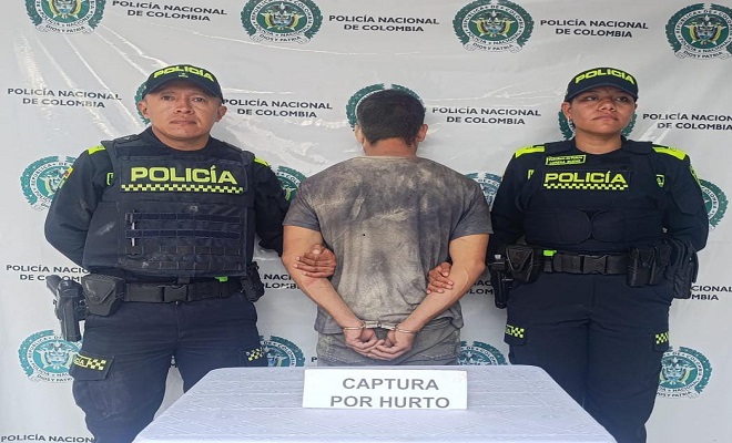Captura en flagrancia por el presunto delito de hurto