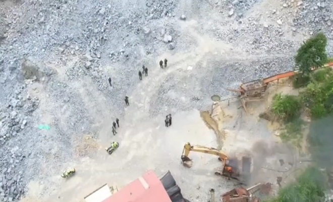 Imágenes con dron sobre la destrucción