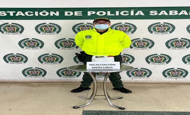 Policía incauta mercurio
