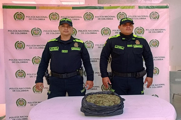 uniformados lograron la incautación de aproximadamente 2.000 gramos de marihuana