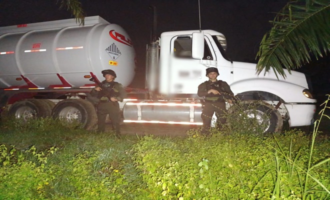 Vehículo inmovilizado por hurto de combustible