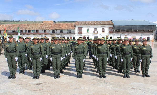 Juramento Bandera auxliares Tunja