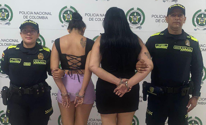"Karina" y "Laura" se ganaron la confianza de su víctima en una discoteca de la zona Rosa del Siete de Agosto y mediante el uso de sustancias tóxicas lo dejaron en estado de indefensión para poder despojarlo de todos los elementos de valor.