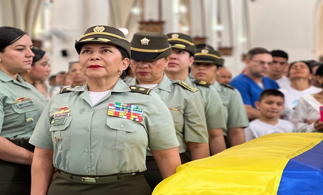 Policía Nacional despide con honores a la patrullera María Alejandra Vieda Almario en Neiva