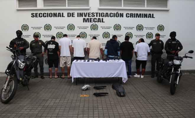 Motoladrones capturados en Cali