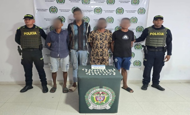 Los detenidos y la sustancia incautada fueron puestos a disposición de la Fiscalía General de la Nación