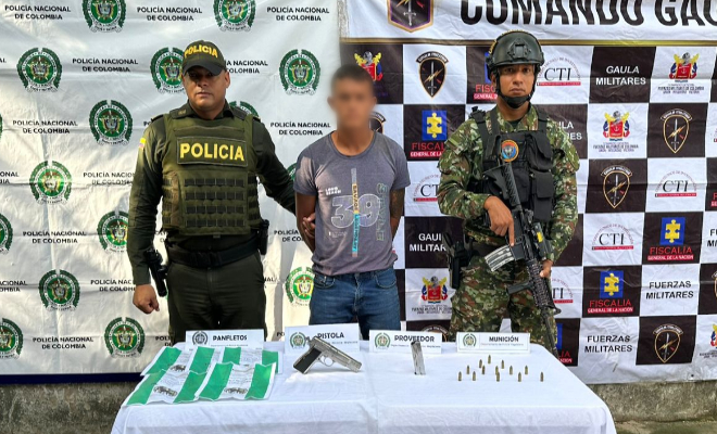 Capturado alias “Montoya”, presunto jefe de zona del Clan del Golfo en Remolino