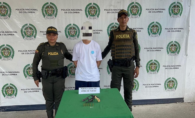 Capturado a alias “Zarate” con un revolver en Barrancabermeja