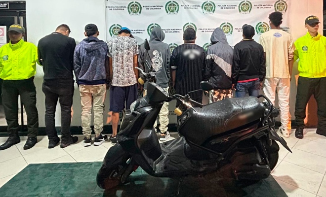 Ocho presuntos expendedores capturados en la operación "Los de la Séptima" en Chinchiná