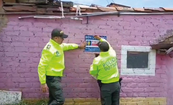 El Departamento de Policía Cundinamarca, en coordinación con la Fiscalía General de Nación, logró la ocupación con fines de extinción de dominio de 4 bienes inmuebles en el municipio de Ubaté.