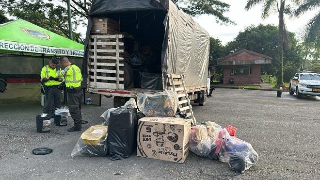 Operativo que se desarrolló al ingreso de Villavicencio contra el narcotráfico