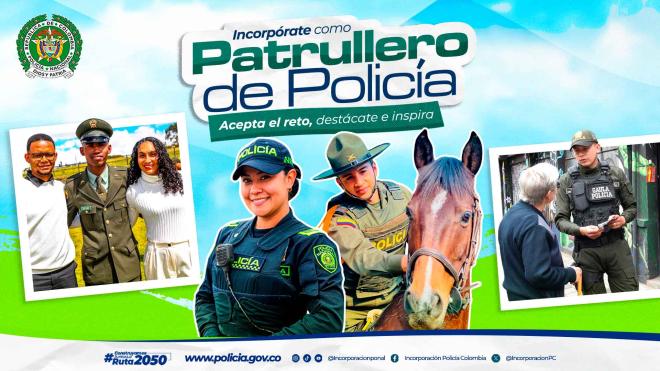 Abierta convocatoria para Patrullero de Policía