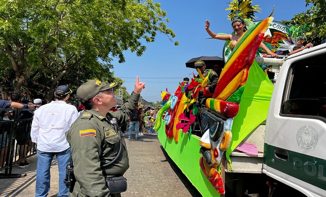 La Policía Nacional garantizó la seguridad en el departamento del Atlántico en las fiestas de carnaval 2025. 