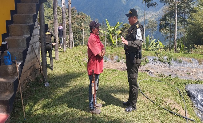 Policía Tolima implemento plan toma localidad rural denominado “Estamos Unidos por el Campo”.