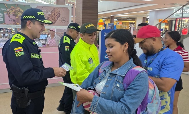con actividad preventiva en el Centro Comercial Guatapur&iacute;