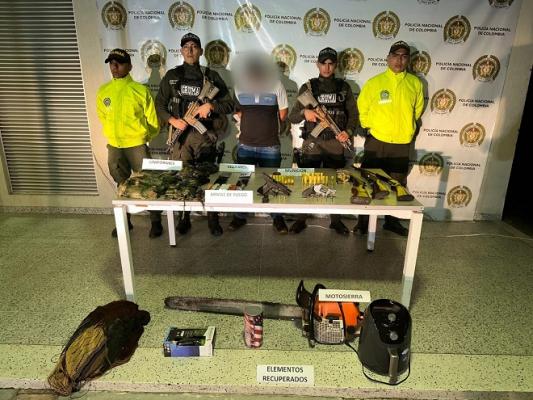 Capturado un hombre con arsenal ilegal y recupera objetos robados en San Carlos de Guaroa