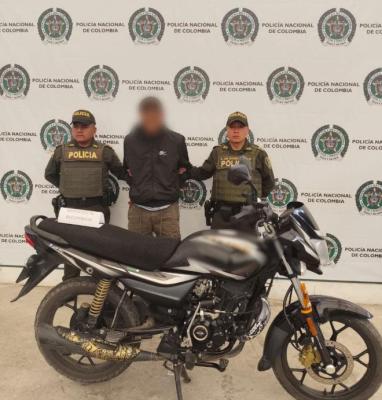 Policía Nacional recupera motocicleta hurtada 