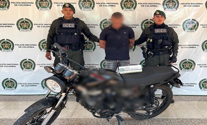 Policía Nacional, captura a un hombre por el delito de receptación