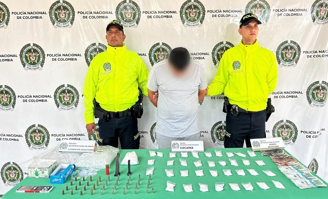 Incautada cocaína y munición para armas de fuego
