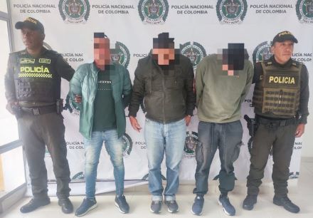 capturados en flagrancia por la Policía  Nacional en el corregimiento de Catambuco