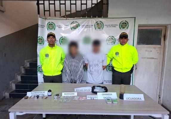 Policía realizó allanamiento a una vivienda y capturó a presuntos expendedores de alucinógenos