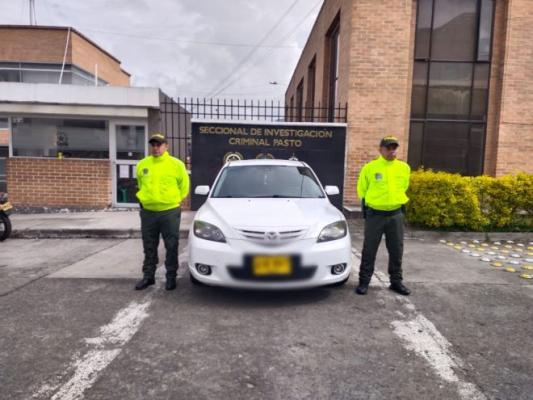 Golpe al delito: la policía recupera vehículo robado en Pasto