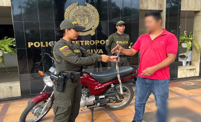 Policía Nacional sigue en su lucha contra el hurto a motociclista.