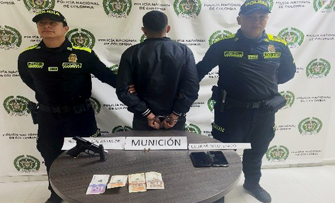 Capturado un hombre por hurto calificado y tráfico, fabricación o porte de armas de fuego