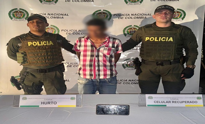 Policía captura a un ciudadano por hurto