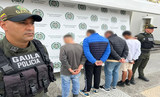 Capturados 'Los de la Vuelta'  por extorsión a comerciantes en Manizales