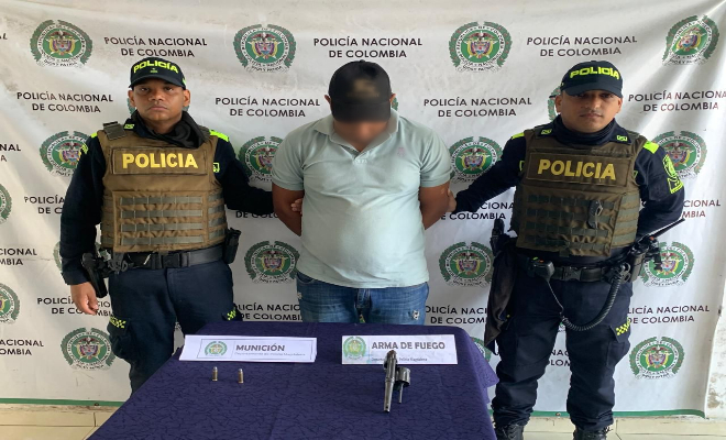 Por porte ilegal fue capturado hombre de 41 años en la via que comunica Fundación con Aracataca