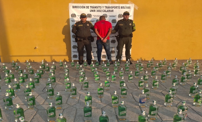 El licor, ingresado mediante contrabando, fue puesto a disposición de la oficina de Rentas Departamentales para su destrucción